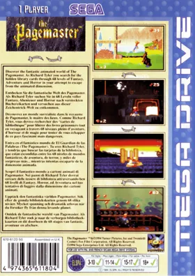 Pagemaster, The (Europe) box cover back